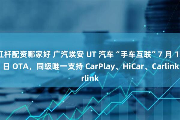 杠杆配资哪家好 广汽埃安 UT 汽车“手车互联”7 月 10 日 OTA，同级唯一支持 CarPlay、HiCar、Carlink